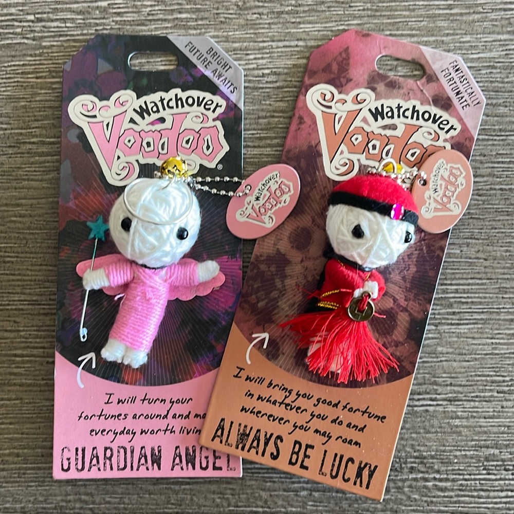 cute keychains guardian angel and lucky